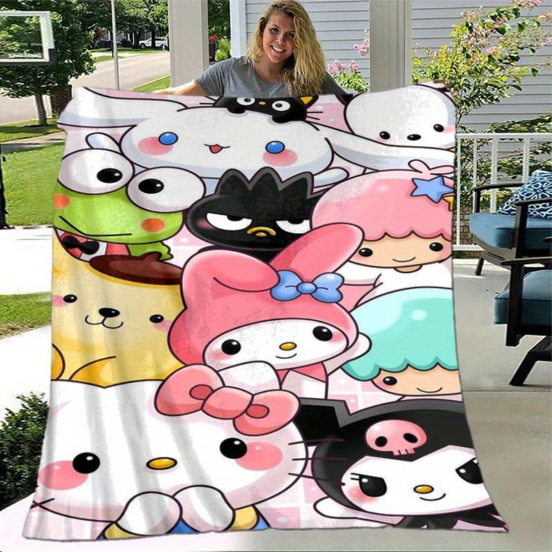 1pc. Cute Cartoon Characters Plush Blanket - Perfect for Home, Office, Outdoor Use, Gift Idea, Suitable for Al