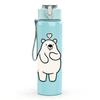 1PC White Polar Bear Heart 750ml Color Plastic Sports Water Bottle Leakproof Flip Straw Lid Suitable for Sports Office Home Use