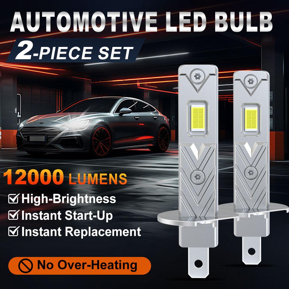2 st 12000LM H1 H3 LED Strålkastarlampor Mini H1 LED Dimljus 30W CSP för Bilstrålkastare Fläktlös DRL Ljus Auto Dagtidskörningsljus 12V 6500K Vit