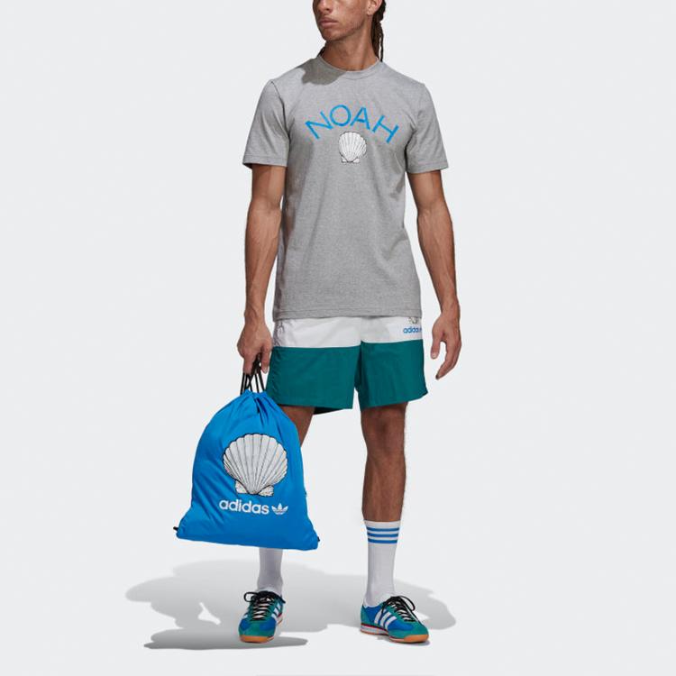 Adidas Originals X Noah Trefoil Collaboration Short Sleeve T-Shirt Men Tops Grey GE1262