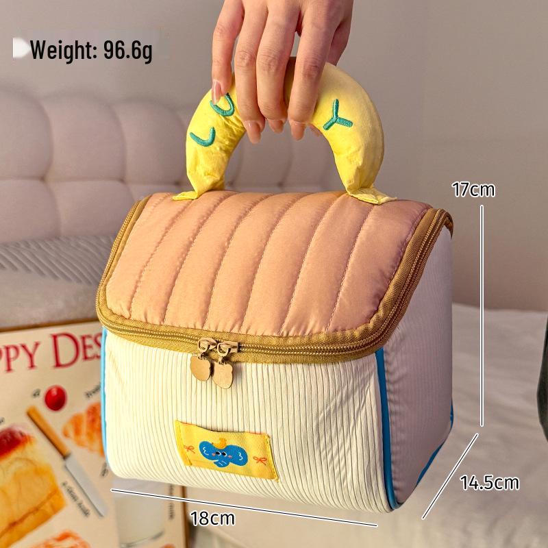 Charming Large-Capacity Makeup Bag for Women - 2025 Portable, Partitioned Storage Travel Toiletry Handbag