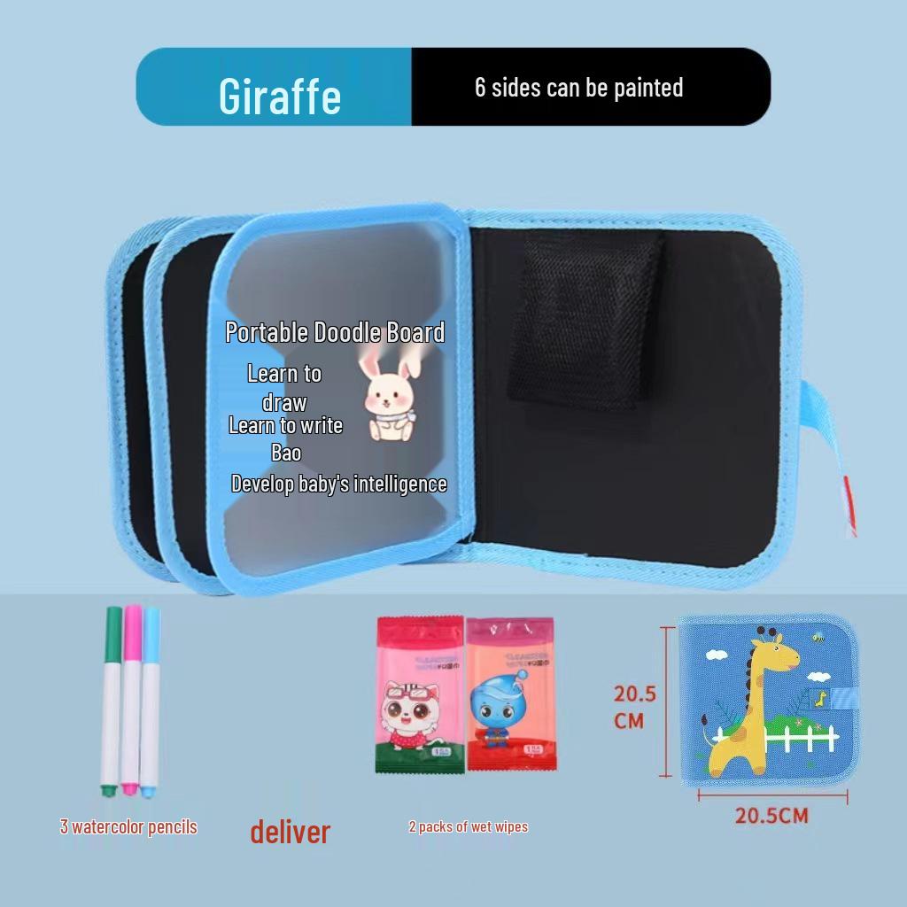 Portable Children's Drawing and Coloring Board - Reusable, Erasable, and Compact Toy for Kids