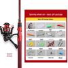 Red ML Power Long Cast Baitcasting & Spinning Rod Set with Integrated Handle