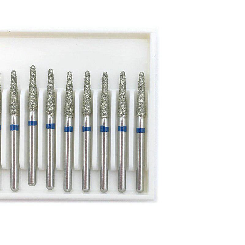 10 stk Dental Diamond Bur Drill Medium Polering Utjevning For Tannbleking Tannpolering Dentista Tools TR-23