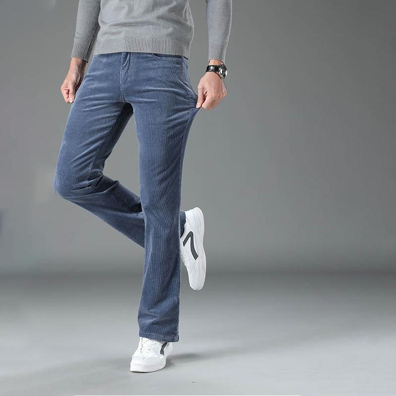 Men's Plus Size Corduroy Trousers Men's Flared Casual Pants