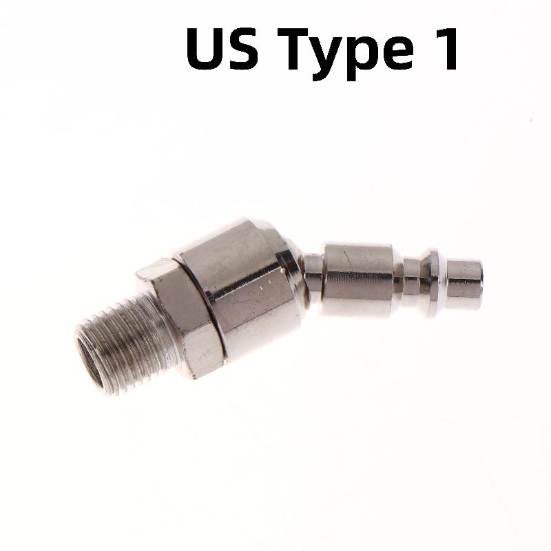 1Pcs Europe/C-Japan/Us Type Connect With Bsp 1/4" Thread Swivel Air Tool Fittings 360° Rotatable Air Hose Spray Gun Quick Plug
