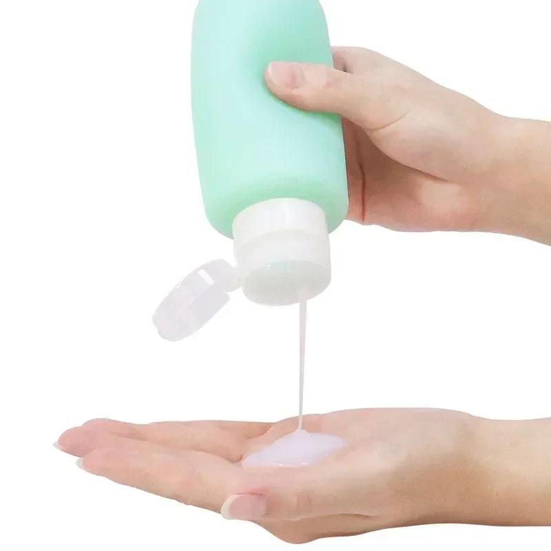 200ml Silikonflasche Nachfüllbare Flasche Lotion Duschgel Shampoo Behälter Leere Flasche Tragbares Reisezubehör Großhandel