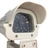 White Solar-Powered Fake Surveillance Camera for Indoor/Outdoor Use