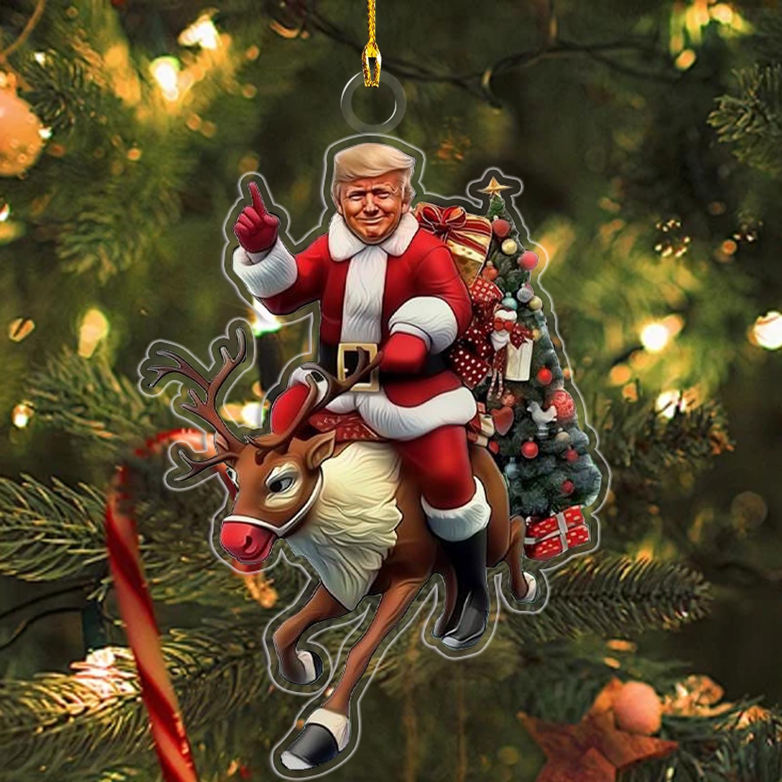 

2D Акриловый Рождественский Подвесной Декор, Украшения Для Дома, Рождественские Украшения One Size красный