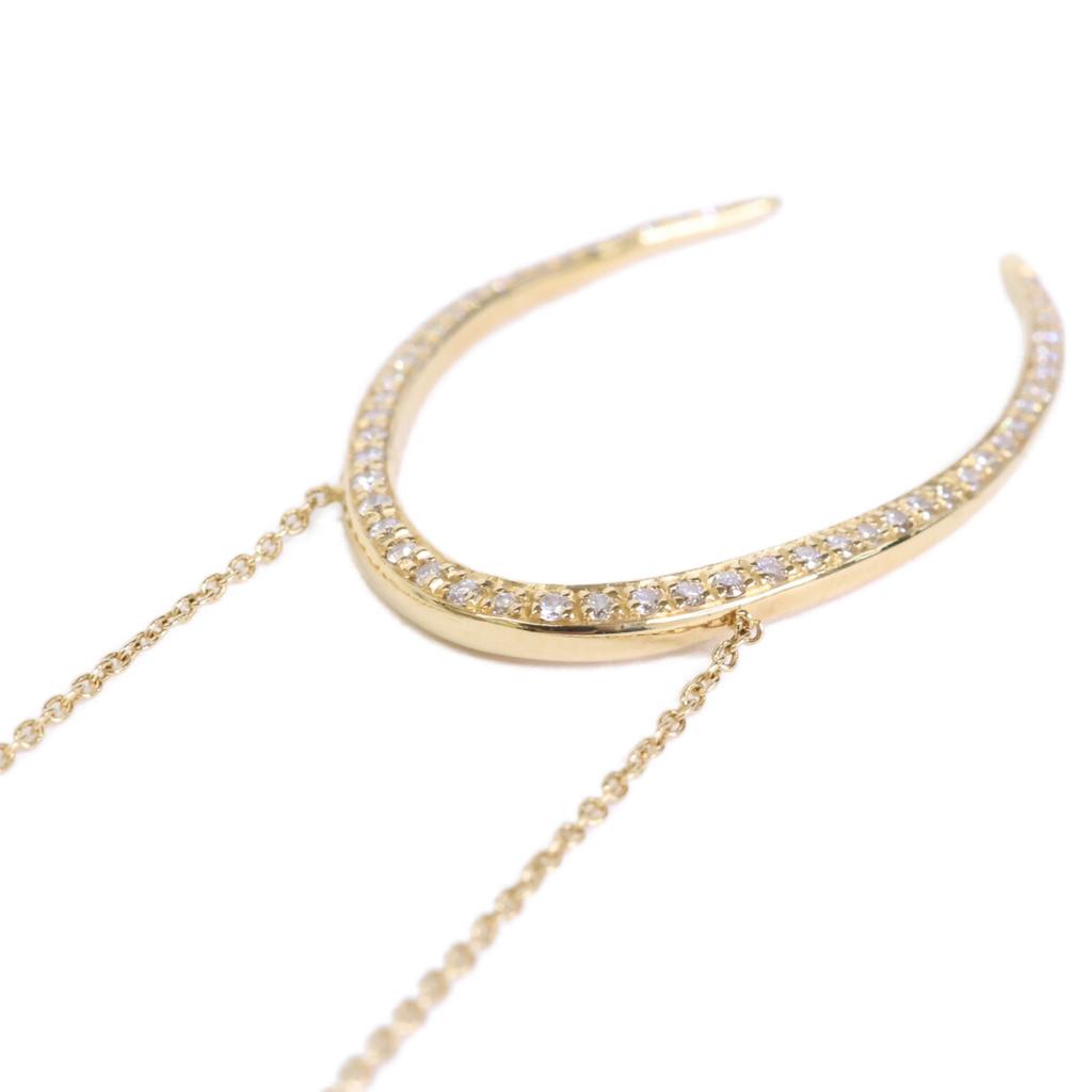 Gabriela Artigas L'APPARTEMENT 14KT Lunula Diamond Necklace Yellow GoldUsed
