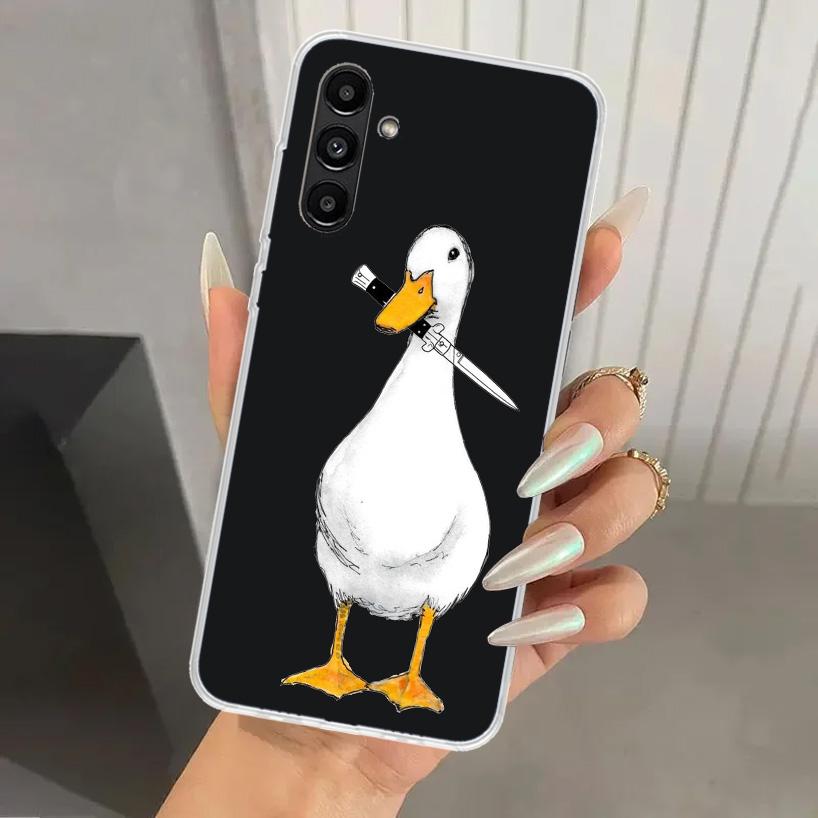 Cartoon Duck Goose Game Phone Case for Samsung Galaxy A17 A16 A37 A26 A36 A57 A56 A15 A25 A35 A55 A14 A24 A34 A54 A13 A23 A33 A5