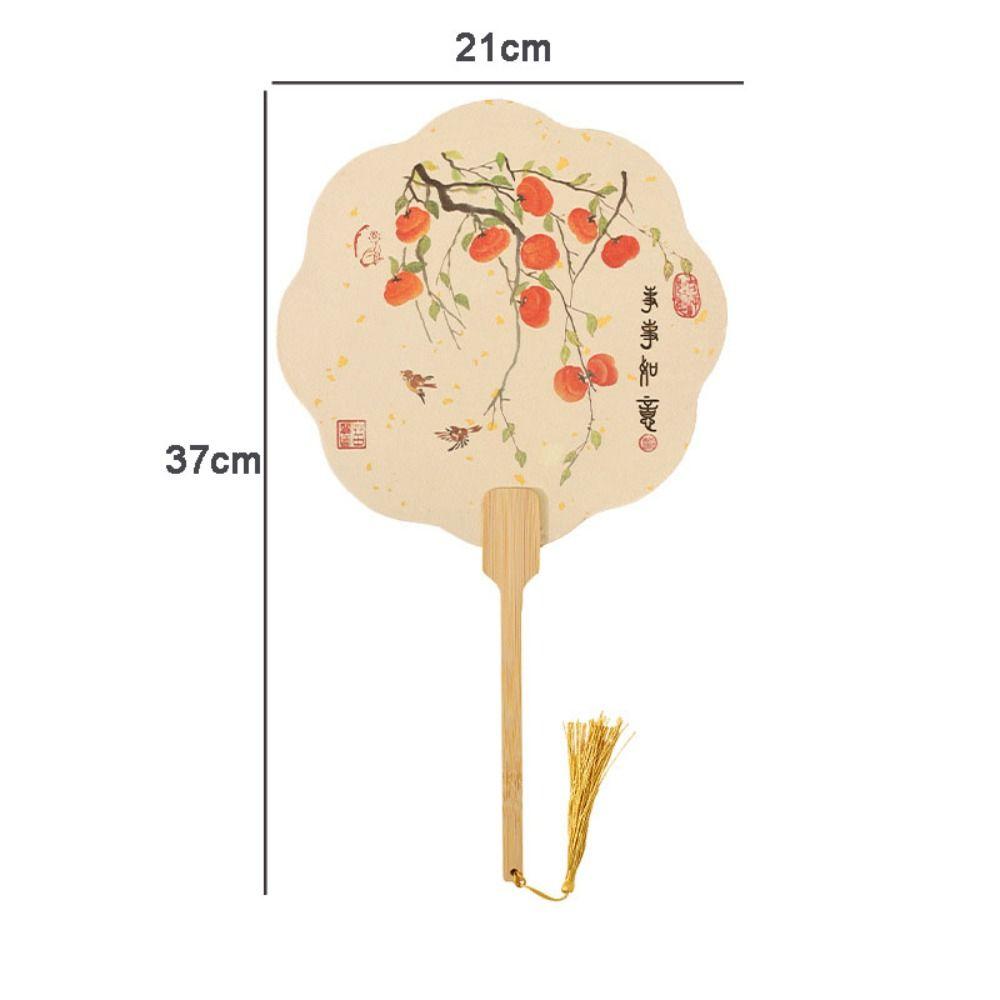 Classical Chinese Style Paper Fan Chinese Painting Hand Fan Dance Performance Tuan Fan  Summer