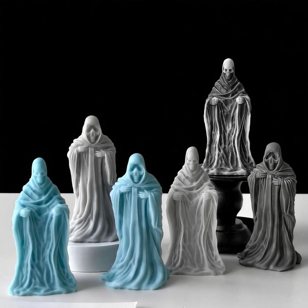 Halloween Skull Silicone Mold For Candle Soap Crafting Reusable Flexible Detailed Design Easy Release Non Toxic Eco Friendly Material