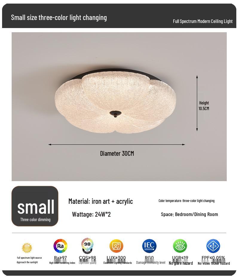 

2025 Modern Minimalist Petal Ceiling Light - Luxury & Eye-Friendly for Children s Bedroom 30cm Full Spectrum