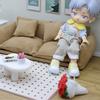 1/12 Scale Couch Model Modern Miniature Sofa Realistic Wooden Dollhouses Furniture For Bedroom Living Room