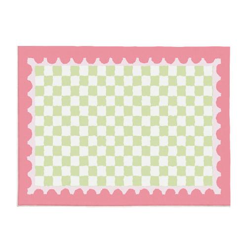Fashion simple girl bedroom bedside carpet modern living room bedroom popular pattern carpet Checkerboard Large Area Carpets