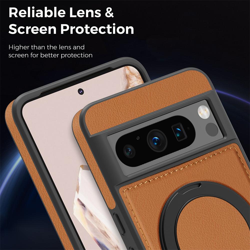 Custodia in Pelle Magnetica Business per Custodia Telefono per Google Pixel 10 Pro XL 10A 9 9A 8 Pro Supporto Pieghevole Supporto Supporto Copertura