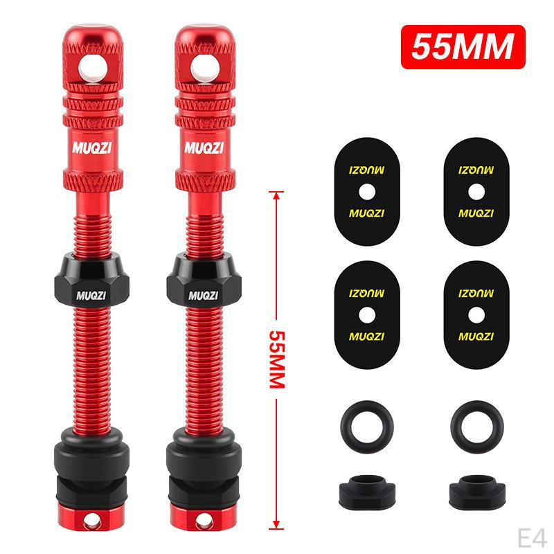 2 Pieces Aluminum Alloy Tubeless Presta Valve Stem with Core Remover Tool for Most Rims