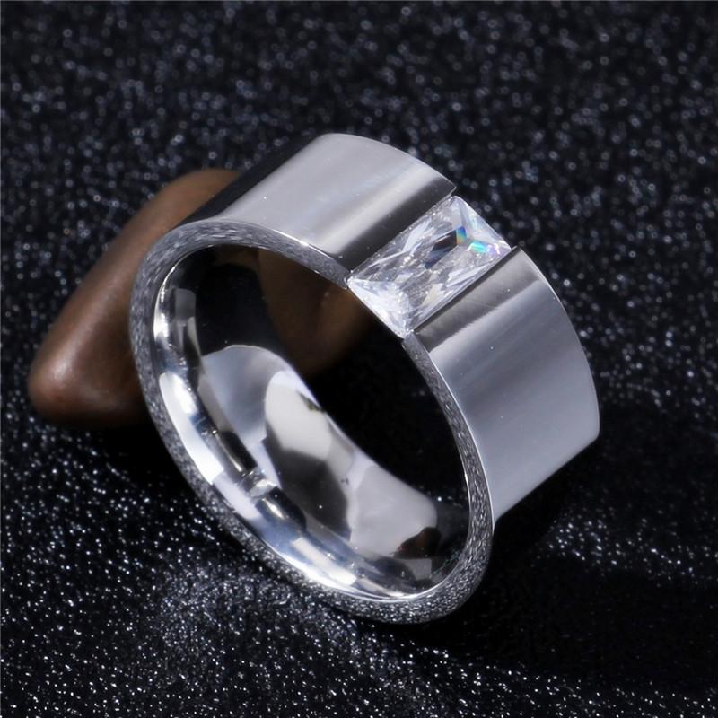 8MM breiter Mode Edelstahl Ring Schmuck Für Frau Mann