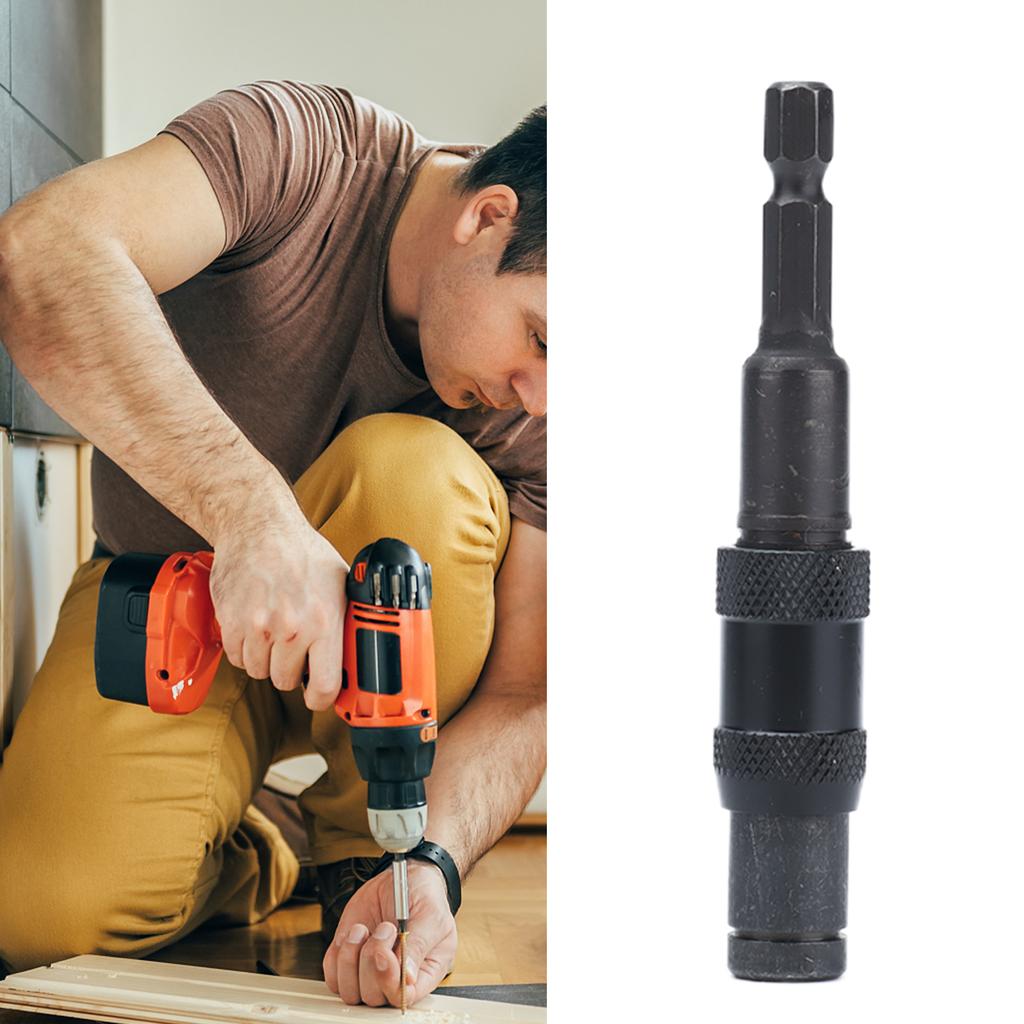 Quick Release Bit Holder Self Locking Screwdriver Extension Rod 1Celsius4in Hex Shank