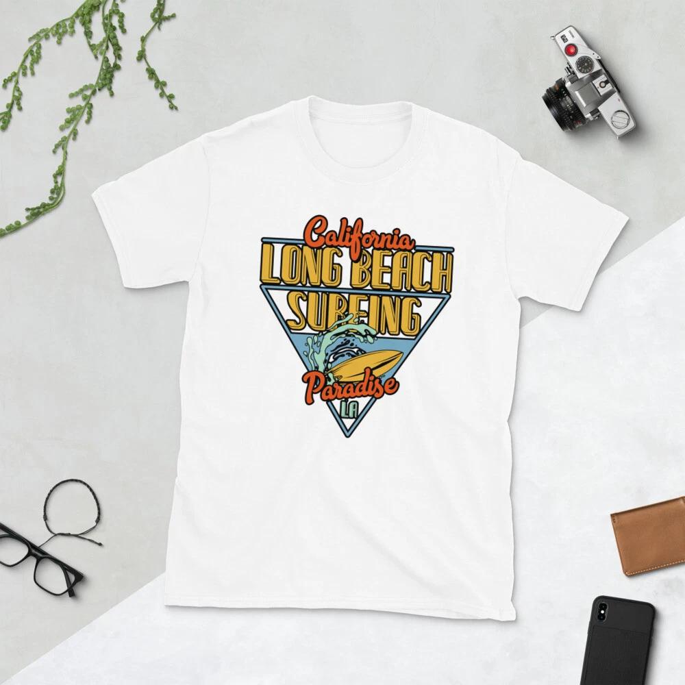 california long beach surfing awesome graphic Short-Sleeve Unisex T-Shirt XL