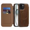 For iPhone 15 Case Compatible with MagSafe RFID Blocking Card Holder Leather Phone Cover