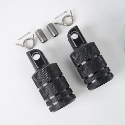 Motorrad Aluminium Fußrasten für Honda Rebel Vorne und Hinten Passend für und SC83 Passend für Honda Rebel Rasten, Schwarz, Rutschfest, 250/500/1100, MC49, PC60,