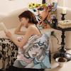 JOJO Retro Kraft Paper Anime Cushion Cover Inches Farmhouse Decor Home Throw Pillow Covers for Couch Decorations
