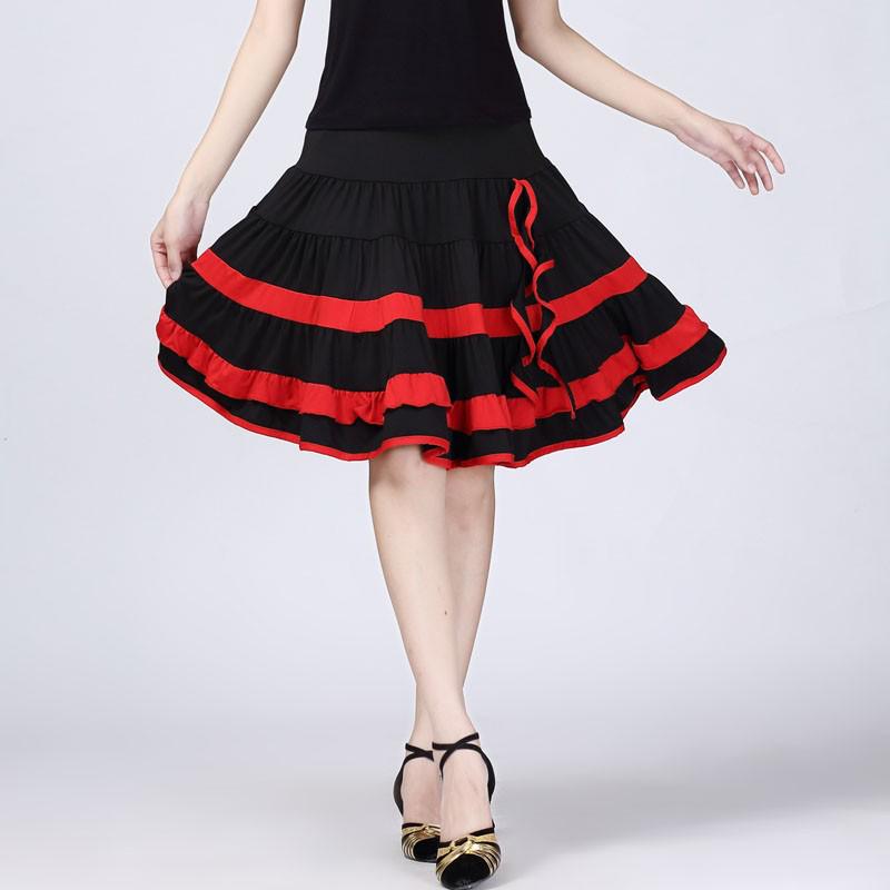 2025 Dame Sommer Latin Kort Firkantdans Skjørt Kostyme