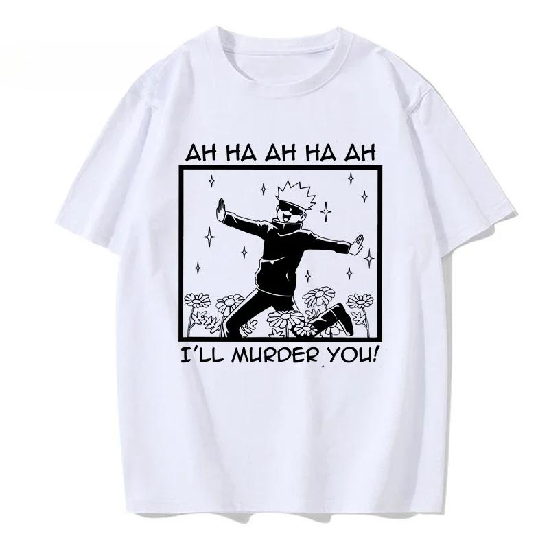 

Tshirt Manga Japanese Anime Jujutsu Kaisen T Shirt Gojo Satoru Tops Yuji Itadori Graphic Tees Cool T-shirt 90s Women Clothes 4XL