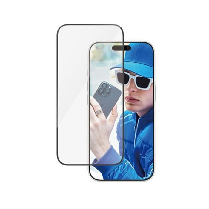 Protection d'Écran Pour iPhone 16 Pro Avec Filtre De Confidentialité UWF Panzer Glass Noir Transparent