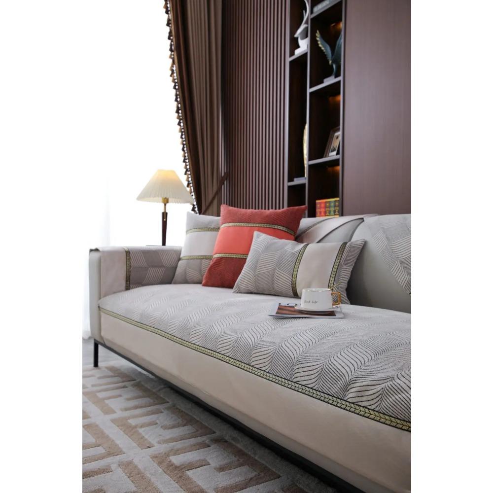 Living Room Anti-slip Couch Cushion Modern Furniture Protection Cover Four Seasons Universal Chenille Sofa Covers Sofa Towel