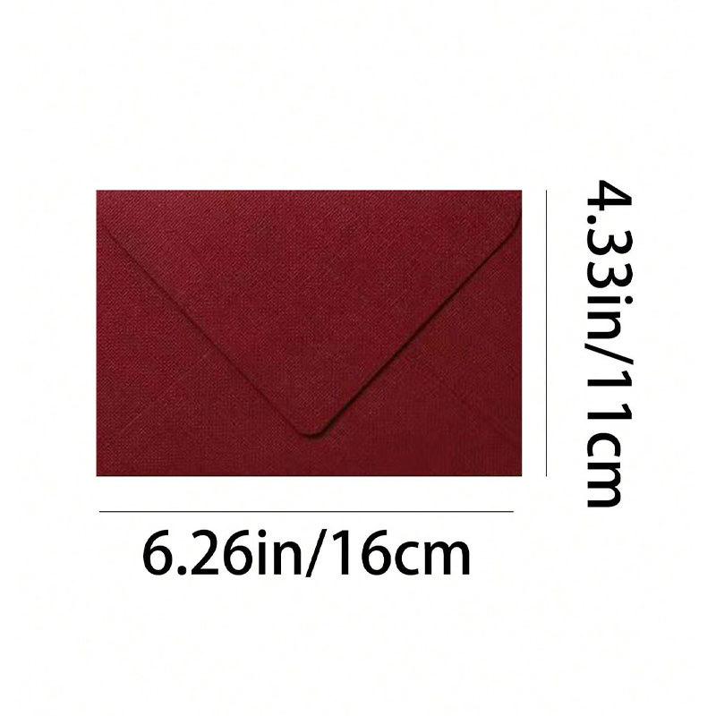 Linen-Textured Envelope Set with Wax Seal - Retro Western Specialty Paper for Love Letters Invitations Linen Envelopes