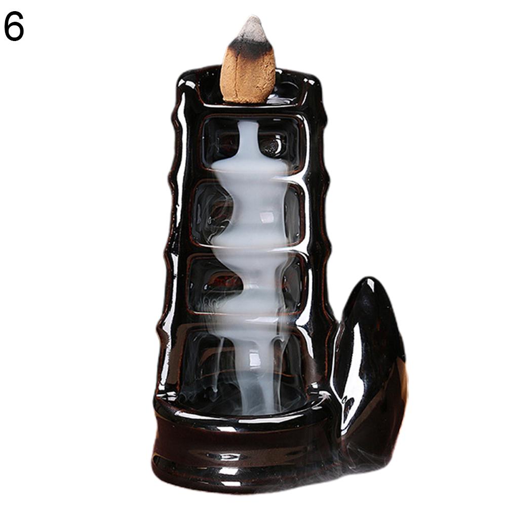 Ceramiczny wodospad kadzidło z przepływem zwrotnym uchwyt palników kadzielnica dyfuzor Home Decor