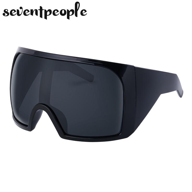 Oversized Punk Sunglasses Women Luxury Brand Designer Sports Sun Glasses For Men Fashion One-Piece Sunglass Outdoor Sport Goggle