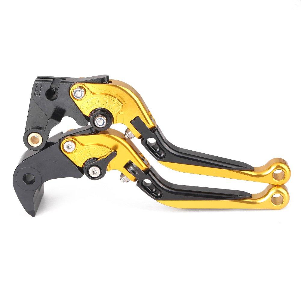 Mallofusa Motorcycle Brake Clutch Lever Set Adjuster Retractable Telescopic 6 Level Adjustment Genuine Replacement