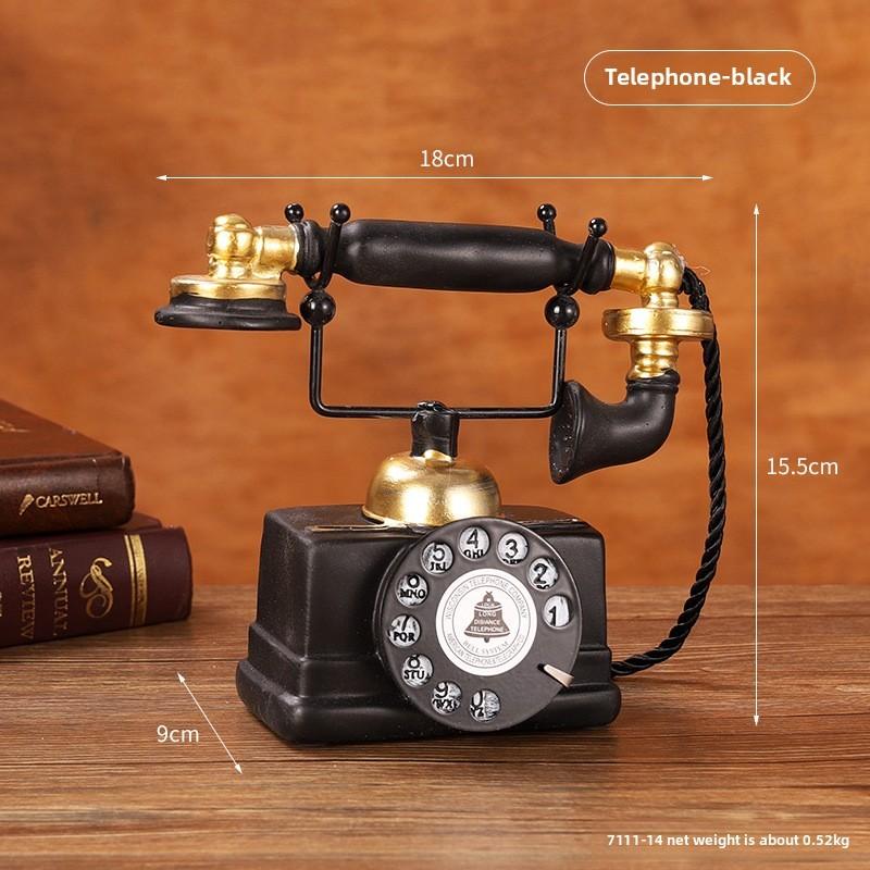 Retro Telephone Style Resin Wall Art Desk Decoration For Home Office