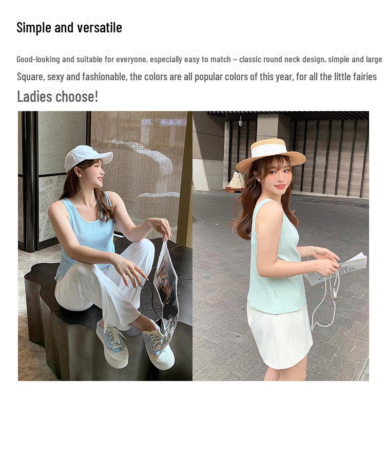 Plus Size Women's Multi-Color Knitted Tank Top - Summer Basics (61870)