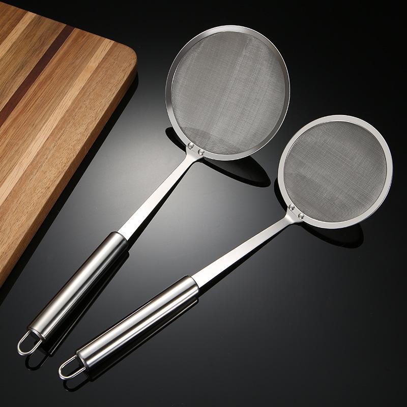 304 Edelstahl Öl- und Schaumschöpflöffel mit 100-Mesh-Filter für Hot Pot