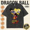 Dragon Ball Heavyweight TShirt Men  Cotton Vintage Washed Print Retro Streetwear Family Matching Tops  Summer Tees