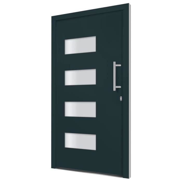 VidaXL Porte d'entrée Aluminium et PVC Anthracite 100x210 cm