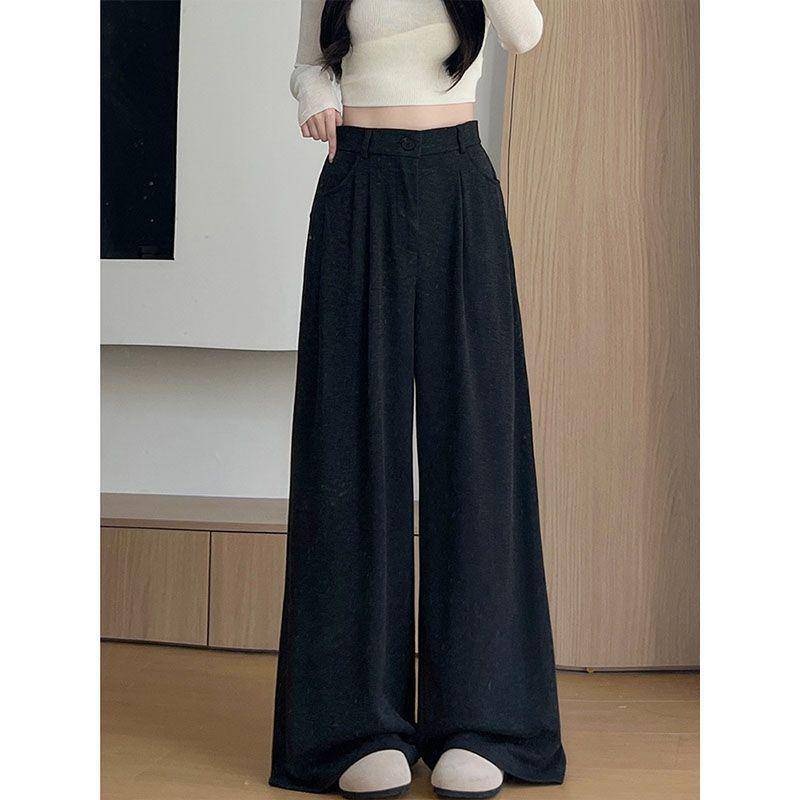 2026 New Women's High-Waist Slimming Wide-Leg Commuter Casual Pants
