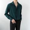 Men's Fashionable Long Sleeve Solid Color Shirt: Light, Mature Style