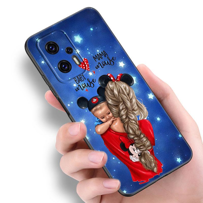 Baby Mom Girl Phone Case For Xiaomi POCO F2 F3 M2 M3 M4 X3 X4 Pro NFC F4 GT 5G F1 X2 C3 C31 C40 M5S Soft TPU Black Cover