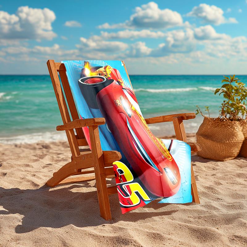Ręcznik plażowy Błyskawica McQueen Kemping na świeżym powietrzu Ręcznik plażowy na wakacje Pływanie Basen zewnętrzny Chłonny ręcznik kąpielowy