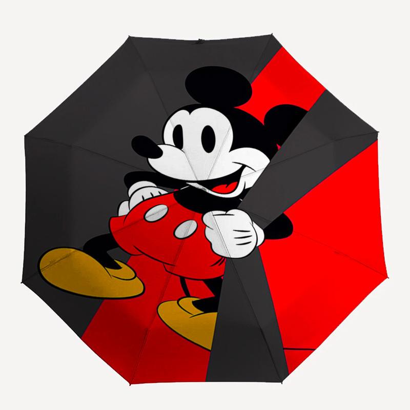 1pc Mickey Mouse,Classic Automatic Folding Umbrella: Compact 8-Bone Design Cartoon Outdoor Travel Companion, Business Umbrella, Christmas Va