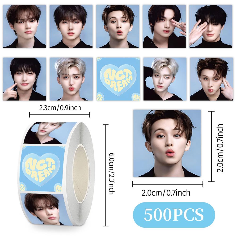 Skzoo Idol Roll Stickers 500 Pcs Adhesive Labels For DIY Journal Scrapbook Phone Case Polaroid Decoration Fans