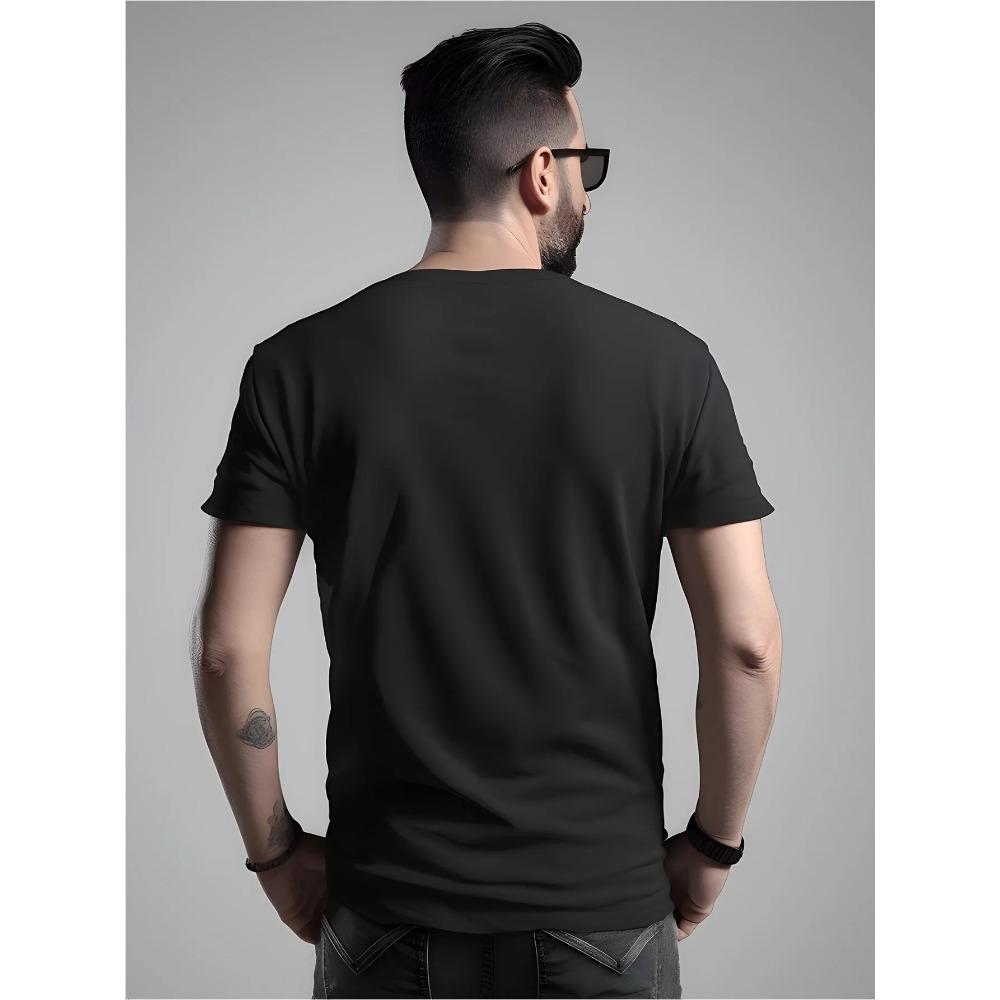 Men's T-Shirt - 100% Cotton Crew Neck, Short Sleeve, Regular Fit, Geometric Bloodstain Design