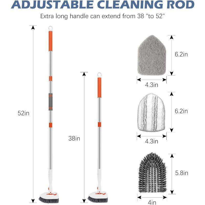 Floor Brush Bathroom Cleaning Brush Wash Floor Seam Bathtub Brush Bathroom Tile Sponge Scrubber