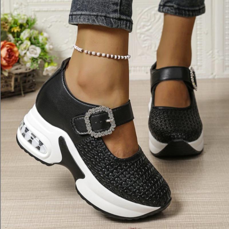 Women's Sneakers Breathable Casual Platform Shoes Comfortable  Vulcanized Shoes Lightweight Wedges Slip on Zapatillas